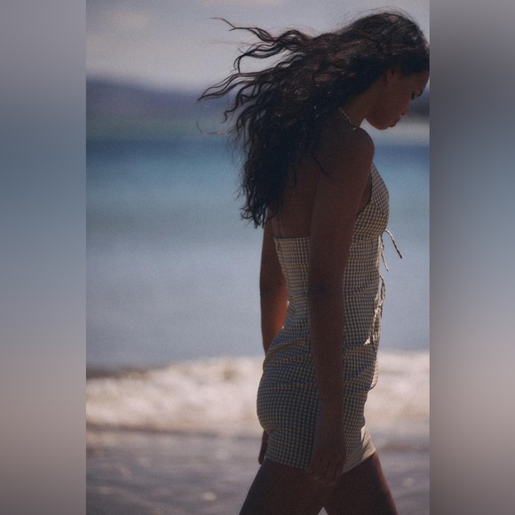 ZARA Gingham Halter Dress - Picture 4 of 11